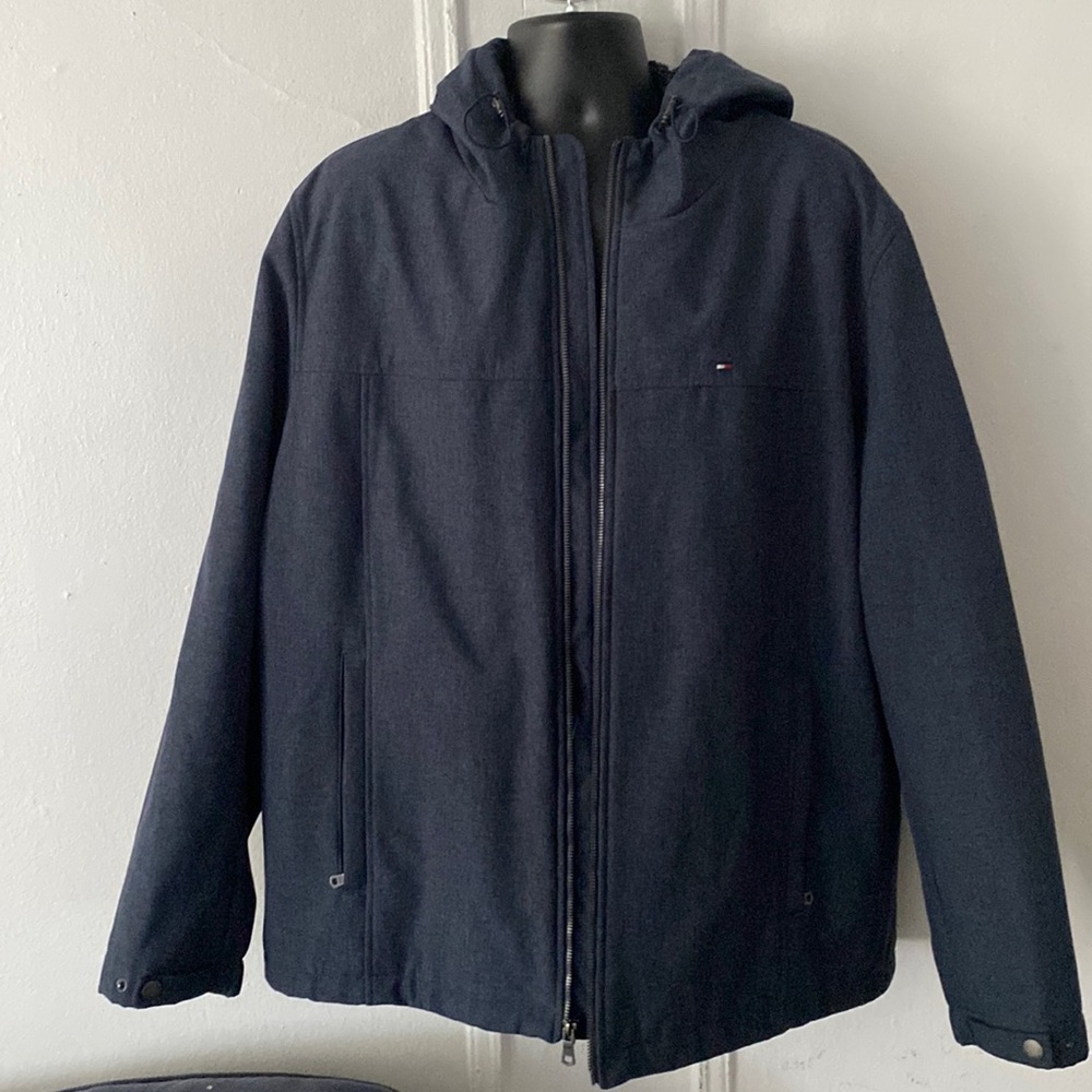 Tommy Hilfiger Faux Shearling Lined Hooded 
weatherproof/rainproof jacket